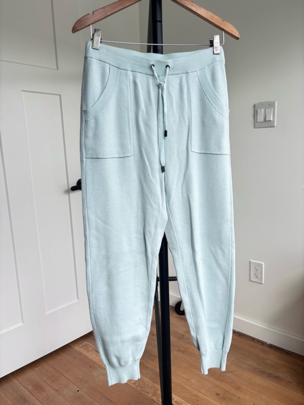 Chico’s Zenergy cotton cashmere blend cozy jogger lounge knit pants Sz 0P